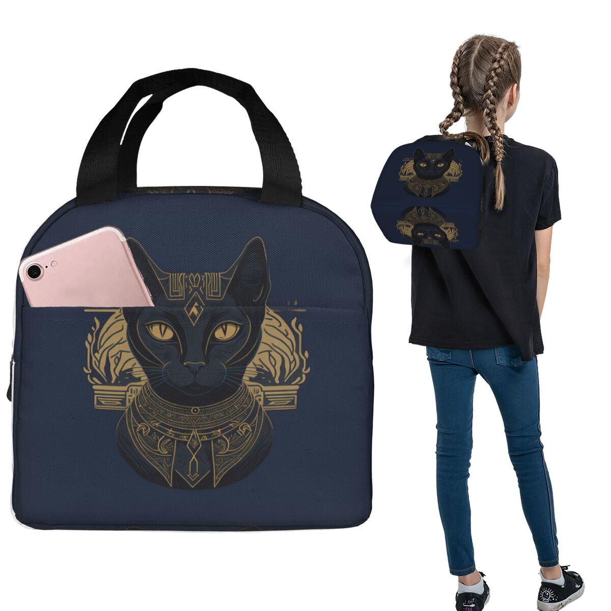 Women Bags In Egypt - Egipt Czarny Uroczy Zabawny Kot Vintage