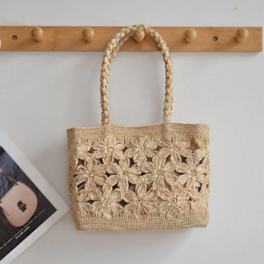 Woven Straw Bag - Torba słomkowa w stylu boho z