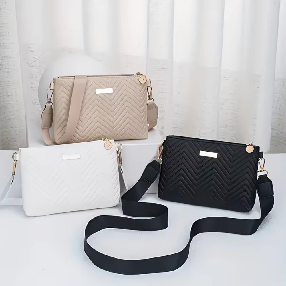 Mini Purse Chain - Minimalistyczna pikowana torebka crossbody na łańcuszku,