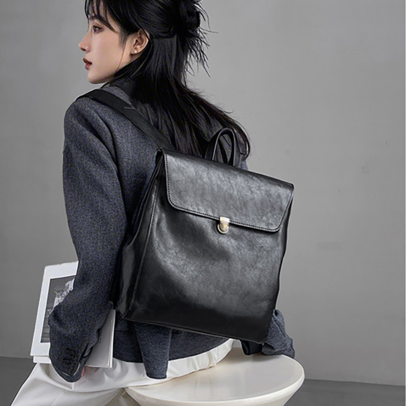 Women Bags Luxury Brands - Luksusowy plecak damski z prawdziwej skóry,