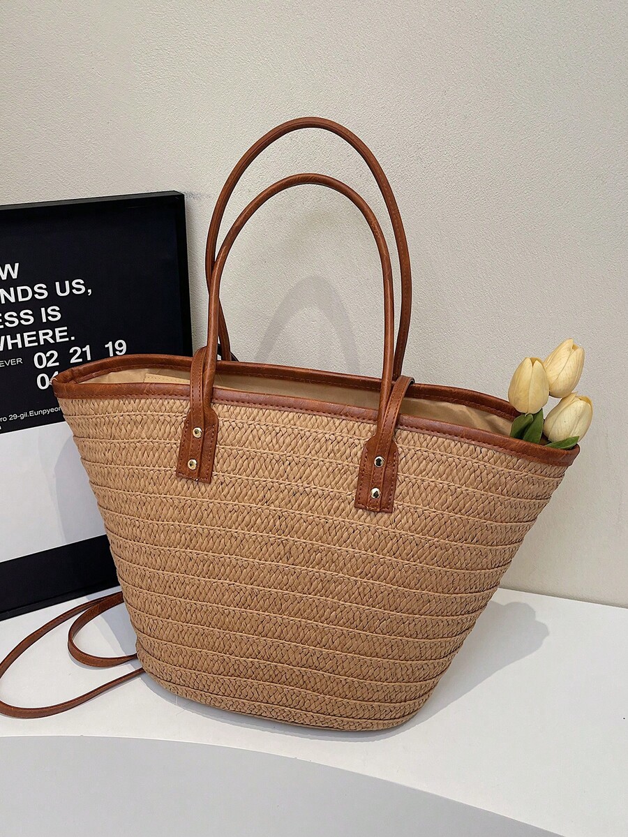 Modna, pojemna, tkana torba ty – Woven Straw Bag recenzja i cena