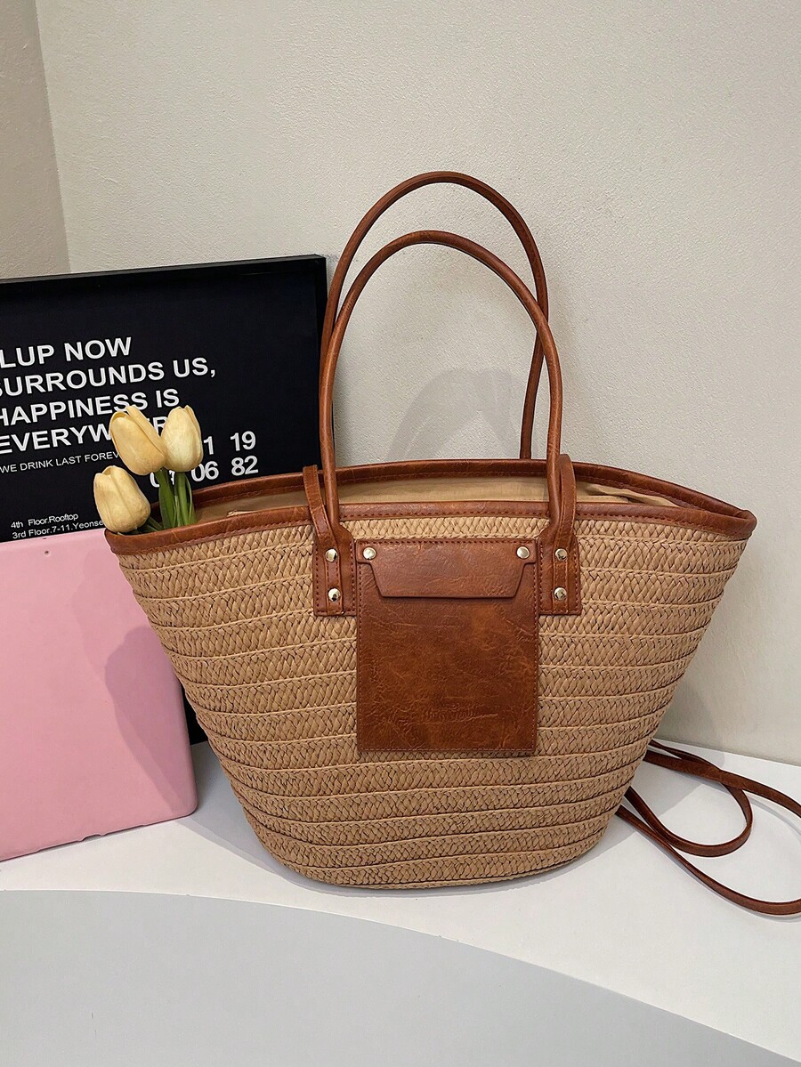 Modna, pojemna, tkana torba ty – Woven Straw Bag recenzja i cena