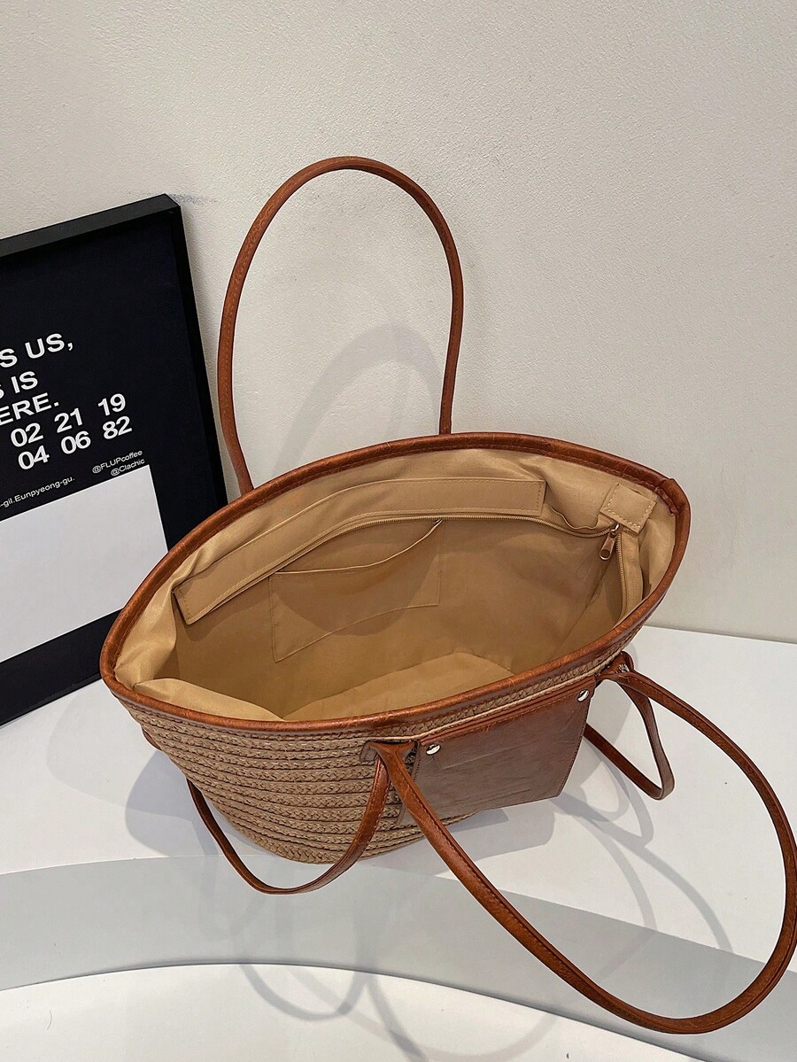 Modna, pojemna, tkana torba ty – Woven Straw Bag recenzja i cena